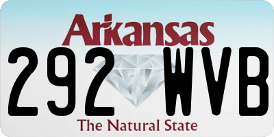AR license plate 292WVB