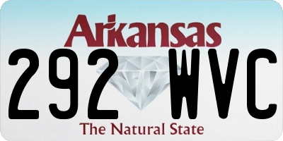 AR license plate 292WVC