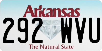 AR license plate 292WVU