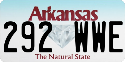 AR license plate 292WWE