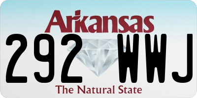 AR license plate 292WWJ