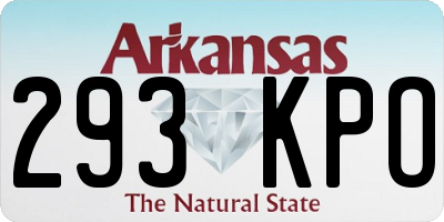 AR license plate 293KPO