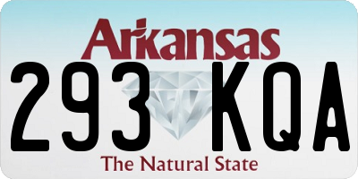 AR license plate 293KQA