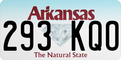 AR license plate 293KQO