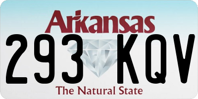 AR license plate 293KQV
