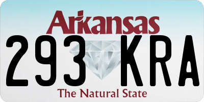 AR license plate 293KRA