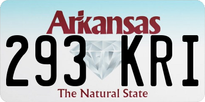 AR license plate 293KRI