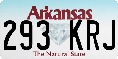 AR license plate 293KRJ