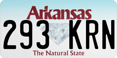 AR license plate 293KRN