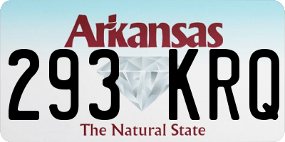AR license plate 293KRQ