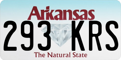 AR license plate 293KRS