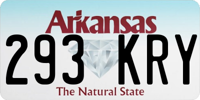 AR license plate 293KRY