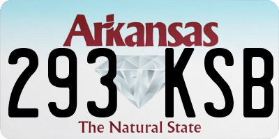 AR license plate 293KSB