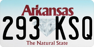 AR license plate 293KSQ