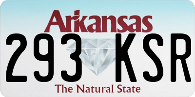 AR license plate 293KSR