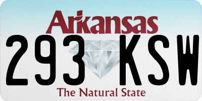 AR license plate 293KSW