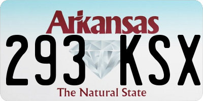 AR license plate 293KSX
