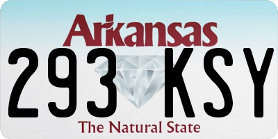 AR license plate 293KSY