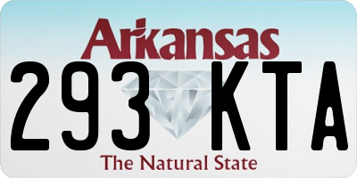 AR license plate 293KTA