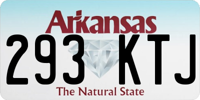 AR license plate 293KTJ