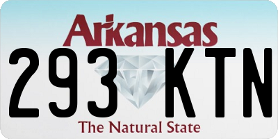 AR license plate 293KTN