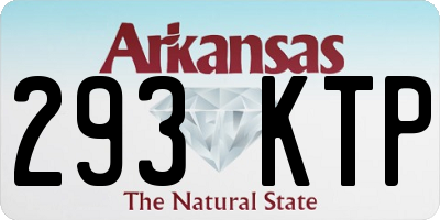 AR license plate 293KTP