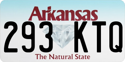 AR license plate 293KTQ