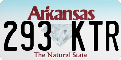 AR license plate 293KTR