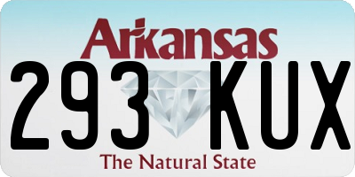 AR license plate 293KUX