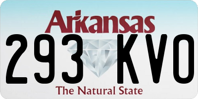 AR license plate 293KVO