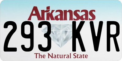 AR license plate 293KVR