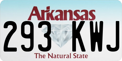 AR license plate 293KWJ