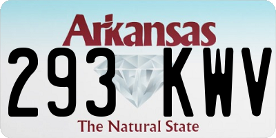 AR license plate 293KWV