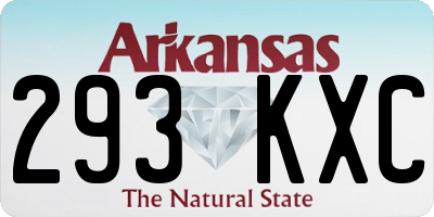 AR license plate 293KXC