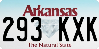 AR license plate 293KXK