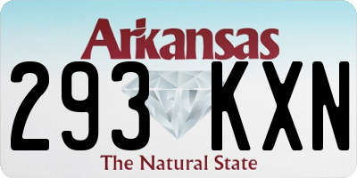 AR license plate 293KXN
