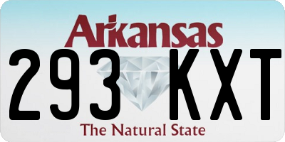AR license plate 293KXT