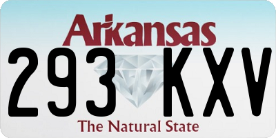 AR license plate 293KXV