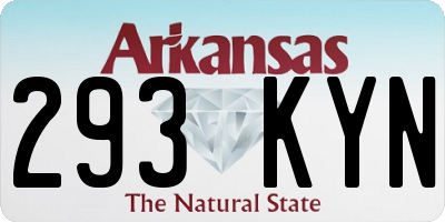 AR license plate 293KYN