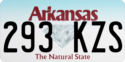 AR license plate 293KZS