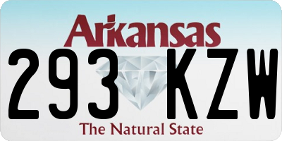 AR license plate 293KZW