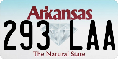 AR license plate 293LAA