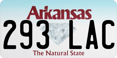 AR license plate 293LAC