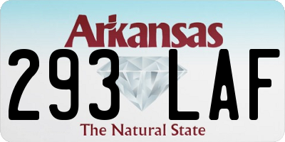 AR license plate 293LAF