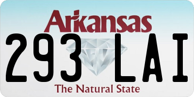 AR license plate 293LAI