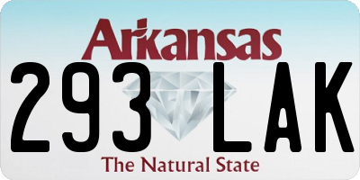 AR license plate 293LAK