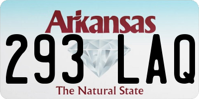 AR license plate 293LAQ