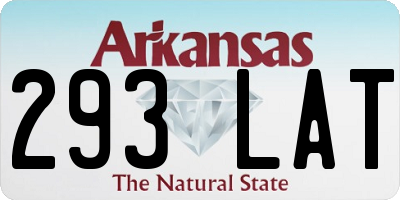 AR license plate 293LAT