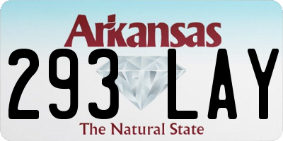 AR license plate 293LAY