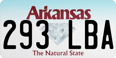 AR license plate 293LBA